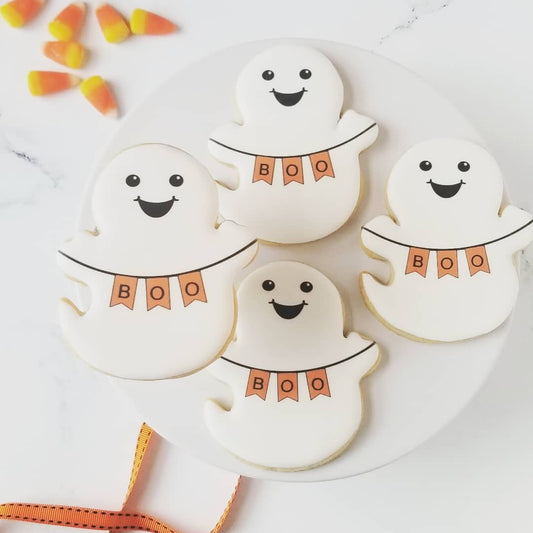 halloween cookies, halloween party desserts, ghost cookies, Boo cookies, atlanta cookies, printed cookies, custom printed cookies