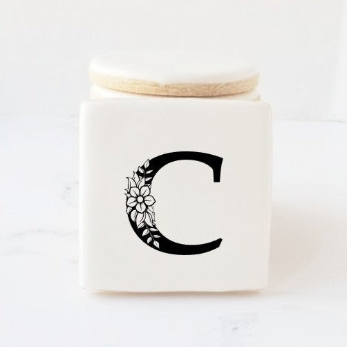 floral wreath cookies, wedding favors, edible place cards, bridal shower cookies, engagement cookies, floral wreath cookie, monogram cookie, wedding cookies, Atlanta cookies, direct print cookies, printed cookies