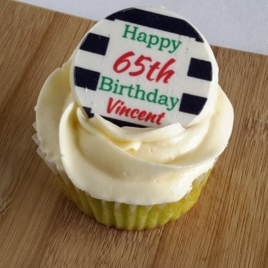 Custom Chocolate Cupcake Toppers - 12 Count