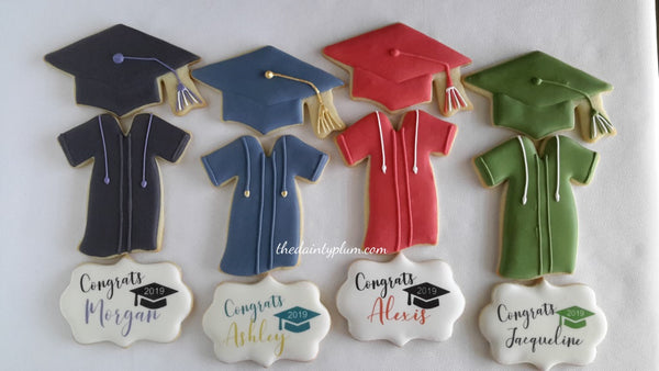 graduation cookies, diploma cookies, graduation cap cookies, graduation gown cookies, the tassel was worth the hassle, class of, diploma cookies,