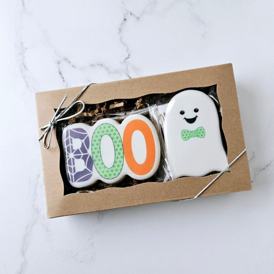 Boo Box, ghost cookies, you've been boo'd, halloween cookies