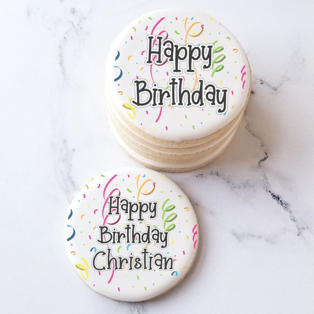 Thank you cookies, cookie gift box, gourmet cookies, hostess gift, employee gift, client gift, corporate gifts, subscription box, birthday cookies, atlanta cookies, happy birthday cookies, printed cookies