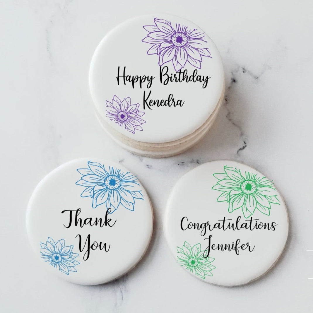 birthday cookies, printed cookies, printed birthday cookies, streamers cookies, edible image cookies, gifts for kids, client gifts, employee gift, sprinkle cookies, personalized cookies, custom printed cookies, logo cookies