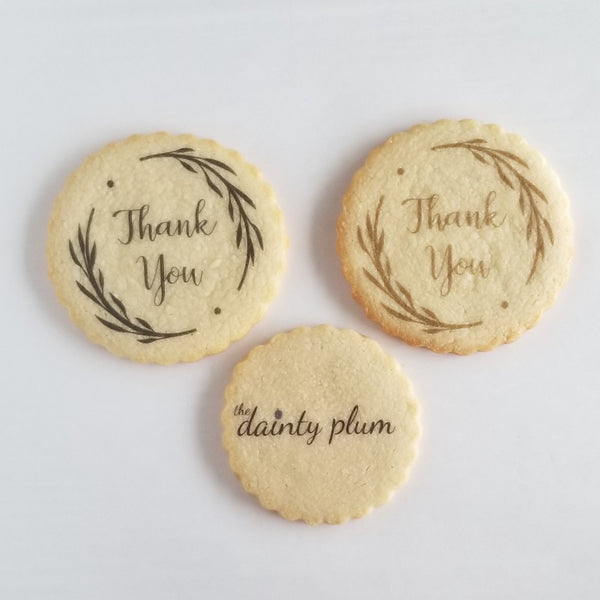 logo cookie, branded cookie, corporate cookie, edible image, thank you cookies, thank you shortbread cookies, printed cookies, customer appreciation, employee appreciation, shortbread cookies