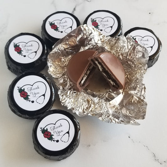 chocolate covered oreos, foiled wrapped oreos, chocolate oreos