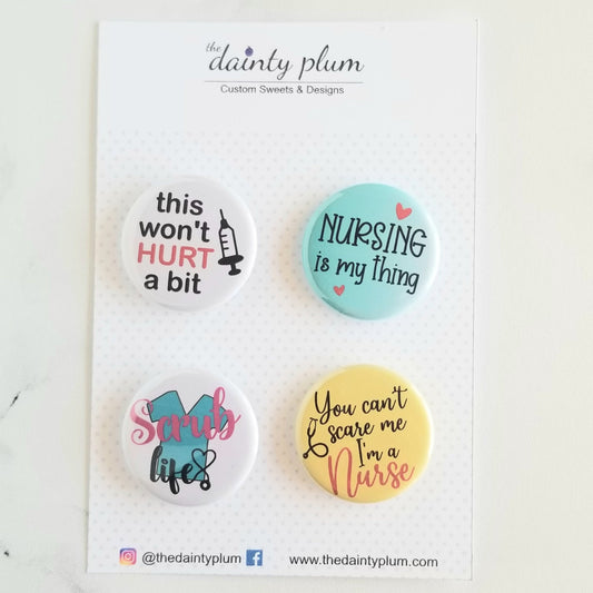 nurse button pins