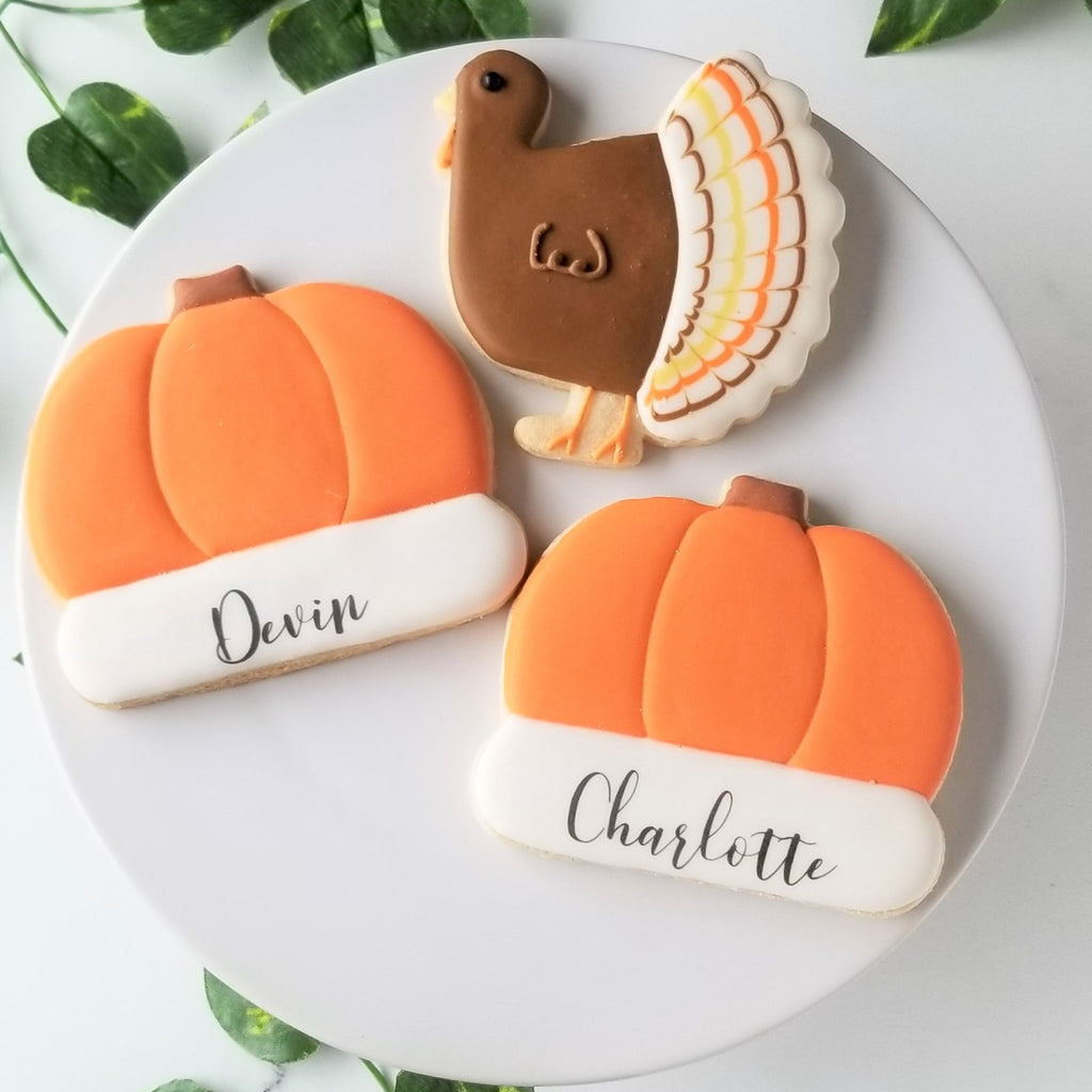 edible place card, pumpkin place card, thanksgiving place card, wedding place card