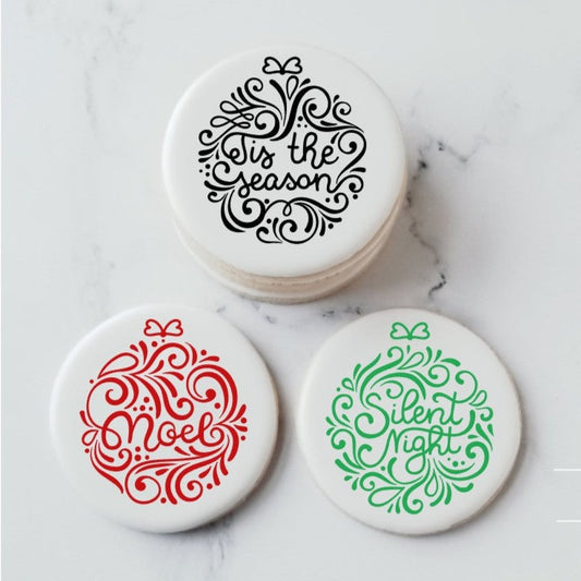 logo cookies, thank you cookies, direct print cookies, custom printed cookies, customer appreciation gift, client gift, hostess gift, atlanta cookies, custom cookies, Christmas cookies, holiday cookies, printed cookies, flourish ornament cookies