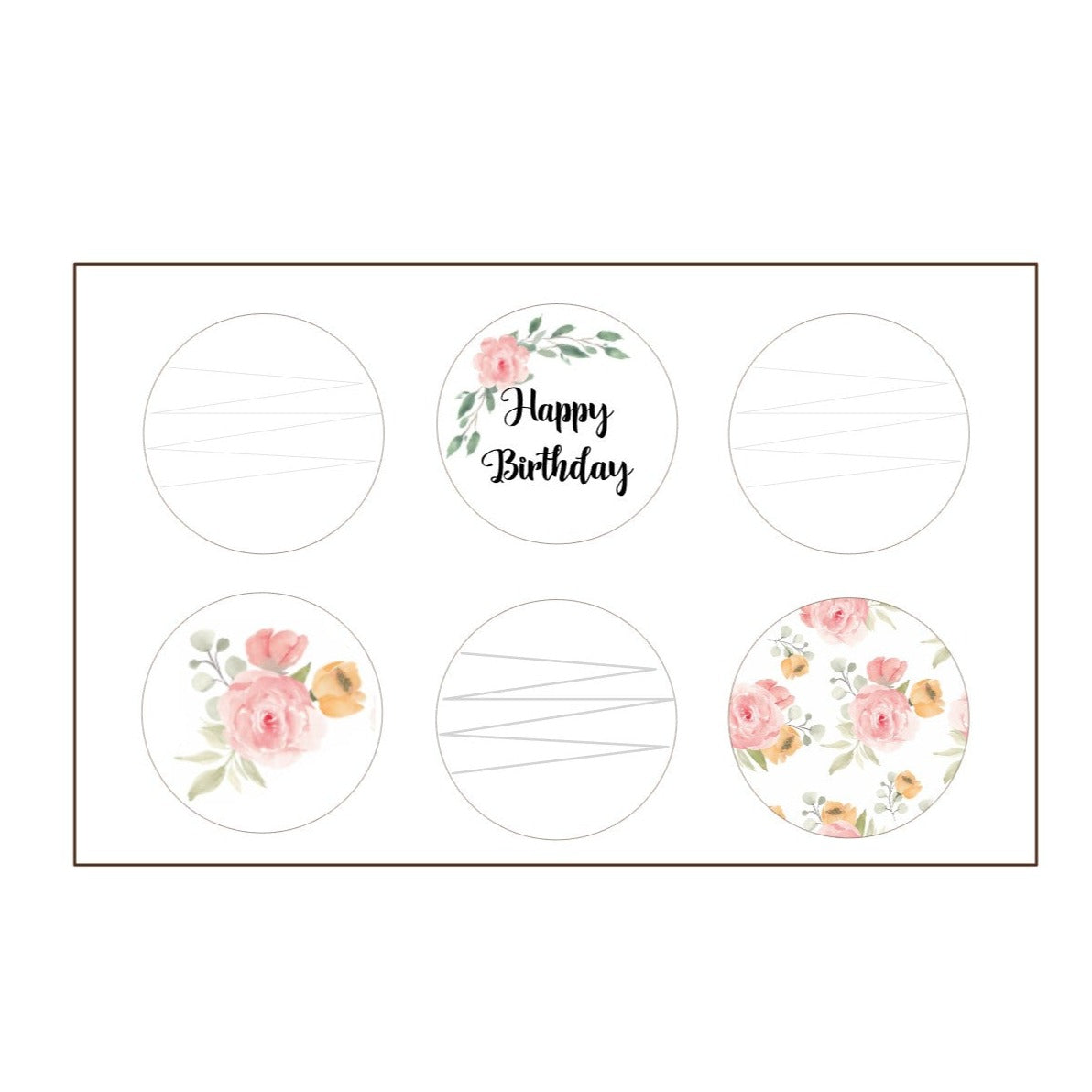 Chocolate Covered Oreo Gift Box (Pink & Yellow Roses) - 6 Count