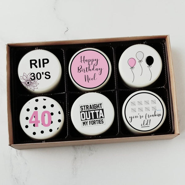 birthday cookies, birthday oreos, RIP 30's, RIP 40's, straight outta my thirties, straight outta my, birthday gift, hostess gift, employee gift, client gift, gift for man, gift for a woman, atlanta cookies, 40th birthday gift, 40th birthday cookies