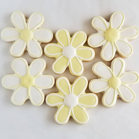 Daisy decorated cookies, flower cookies