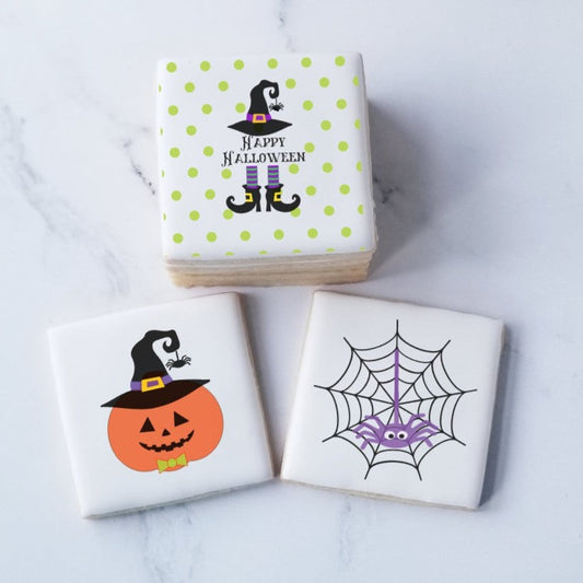 hocus pocus cookies, halloween cookies, Thank you cookies, cookie gift box, gourmet cookies, hostess gift, employee gift, client gift, corporate gifts, subscription box, birthday cookies, atlanta cookies, happy birthday cookies, printed cookies