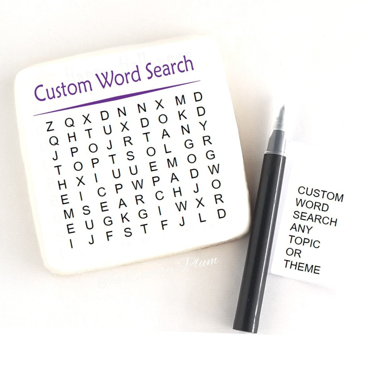 word search cookies, puzzle cookies, 