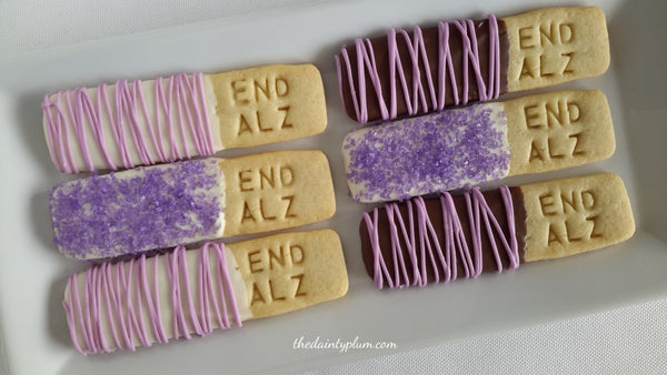 Letter Pressed Cookie Sticks Dipped in Chocolate - 12 pcs